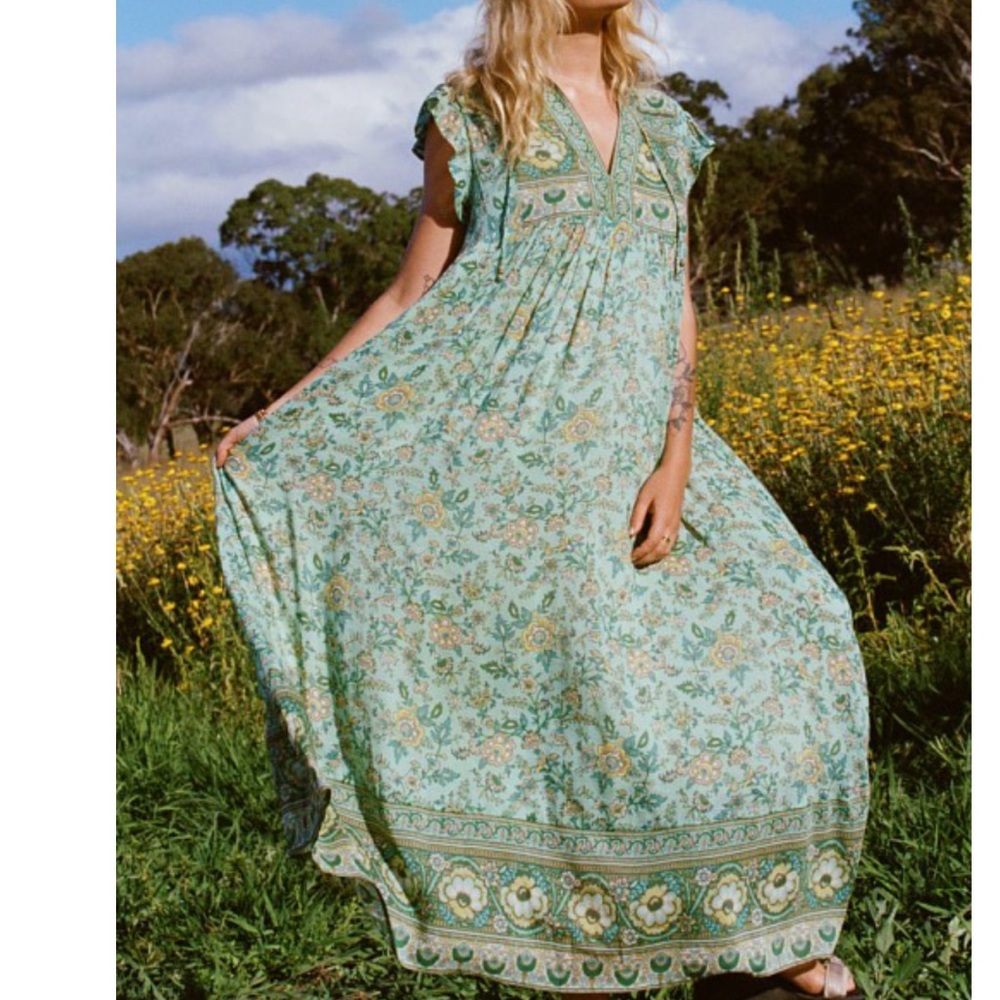 Spell & The Gypsy Folk Song House Dress Sage